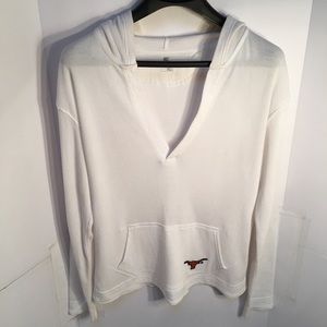 Texas Longhorns thermal hoodie pullover white xl